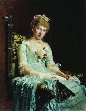 portrait of a woman Painting - portrait of a woman e d botkina 1881 Ilya Repin
